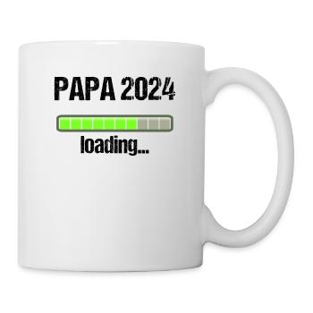 Papa 2024 Loading Vaterschaft Vater Werden Dad - Tasse - Weiß - Rechts