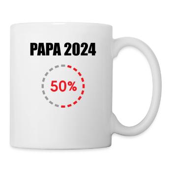 Papa 2024 Loading Vaterschaft Vater Werden Dad - Tasse - Weiß - Rechts