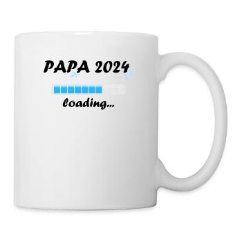 Papa 2024 Loading Vaterschaft Vater Werden Dad - Tasse - Weiß - Rechts
