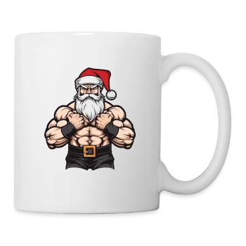 Santa Claus Gym Santa Muscles - Mug - white - Right
