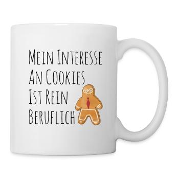 Lustig Datenschützer berufliche Cookies - Tasse - Weiß - Rechts