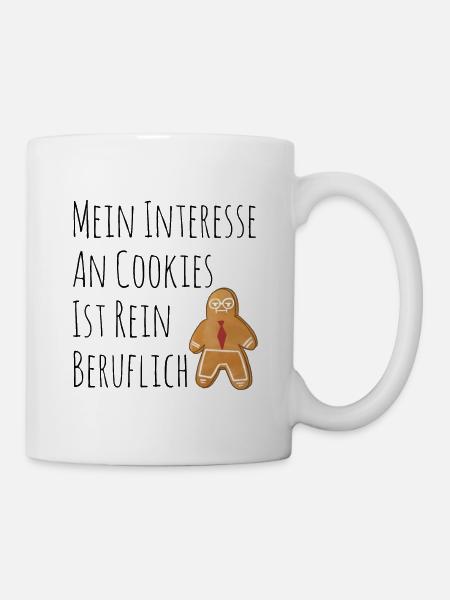 Lustig Datenschützer berufliche Cookies - Tasse - Weiß