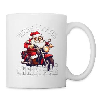Santa Claus Motorcycle Sunglasses Christmas - Mug - white - Right