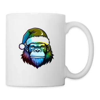 Gorilla Head Christmas Portrait Colorful - Mug - white - Right