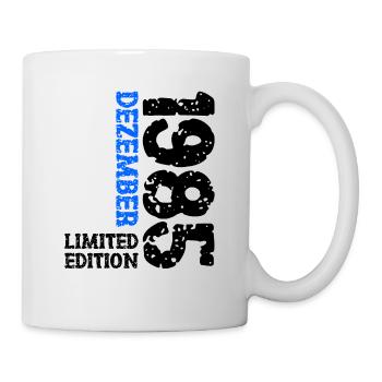 1985 Dezember Limited Edition 38. Geburtstag Deko - Tasse - Weiß - Rechts