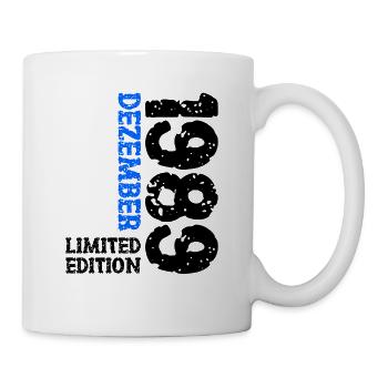1989 Dezember Limited Edition 34. Geburtstag Deko - Tasse - Weiß - Rechts
