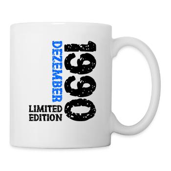 1990 Dezember Limited Edition 33. Geburtstag Deko - Tasse - Weiß - Rechts