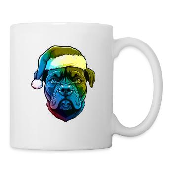 Staffordshire Bull Terrier Dog Head Christmas B - Mug - white - Right