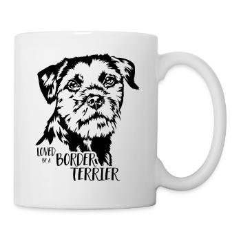 Aimé par un chien Border Terrier Chien Wilsigns - Mug blanc - blanc - Droite