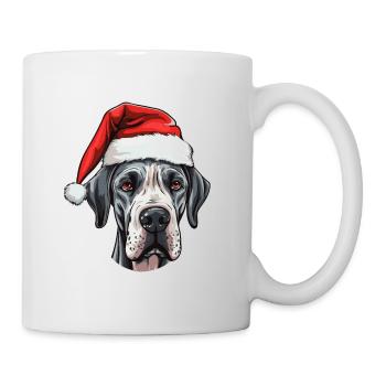 Great Dane Dog Christmas Head - Mug - white - Right