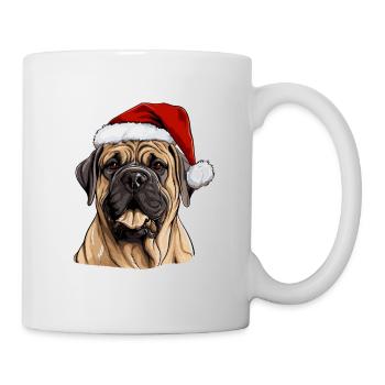 Boerboel chien Noël Portrait de Noël - Mug blanc - blanc - Droite