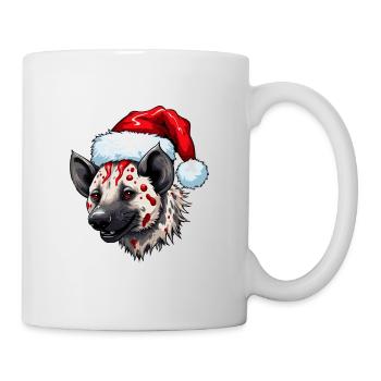 Hyène Noël Animal Portrait Noël - Mug blanc - blanc - Droite