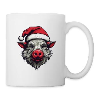 Wild Boar Christmas Animal Portrait Xmas - Mug - white - Right