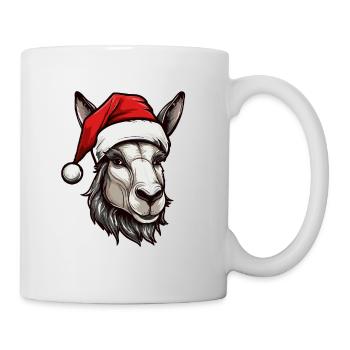 Âne Noël Animal Portrait Noël - Mug blanc - blanc - Droite