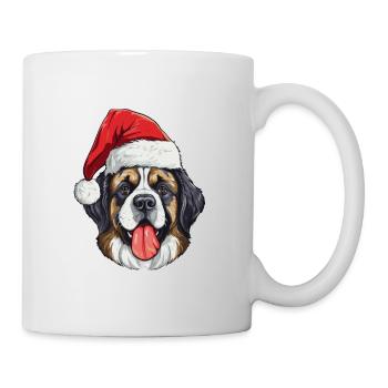 Saint Bernand Dog Christmas Funny Xmas - Mug - white - Right