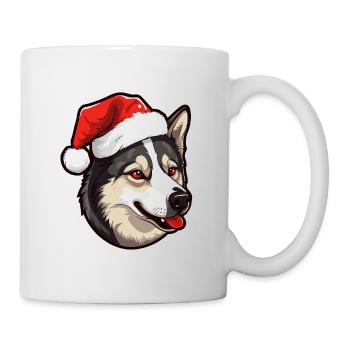 Akita chien Noël drôle Noël - Mug blanc - blanc - Droite