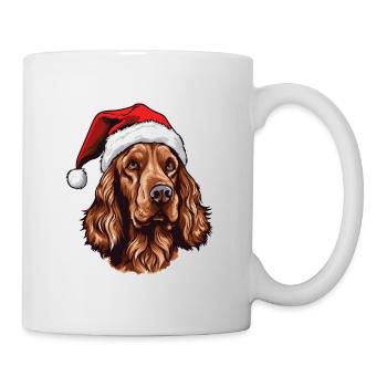 Irish Setter Hund Weihnachten Lustig Xmas - Tasse - Weiß - Rechts