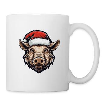 Wild Boar Christmas Animal Funny Xmas - Mug - white - Right