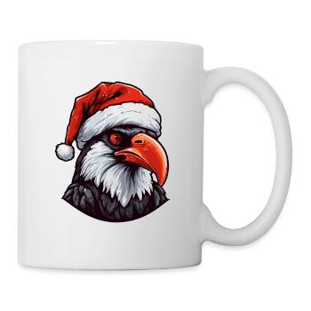 Krähe Rabe Weihnachten Tier Lustig Xmas - Tasse - Weiß - Rechts