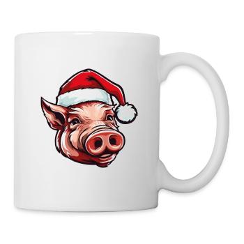 Pig Christmas Animal Head Sow - Mug - white - Right