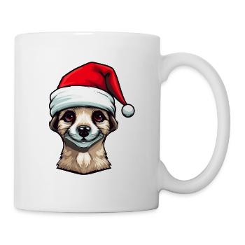 Suricate Noël Animal Portrait Noël - Mug blanc - blanc - Droite
