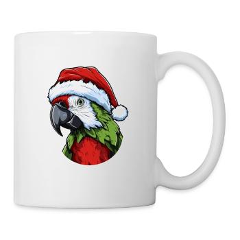 Perroquet Noël Animal Portrait Noël - Mug blanc - blanc - Droite