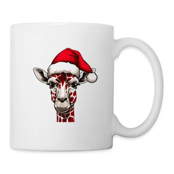 Girafe Noël Animal Portrait Noël - Mug blanc - blanc - Droite