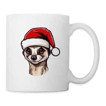 Suricate Noël Animal Portrait Noël - Mug blanc - blanc - Droite