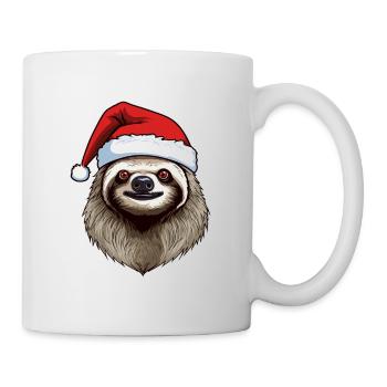 Paresseux Noël Animal Portrait Noël - Mug blanc - blanc - Droite