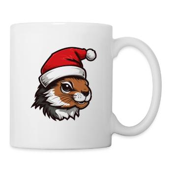 Écureuil Noël Animal Portrait Noël - Mug blanc - blanc - Droite