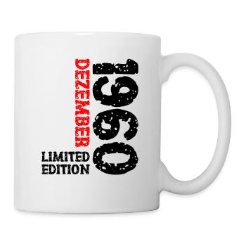 1960 Dezember Limited Edition 63. Geburtstag Deko - Tasse - Weiß - Rechts