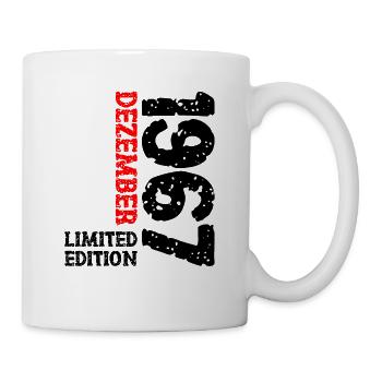 1967 Dezember Limited Edition 56. Geburtstag Deko - Tasse - Weiß - Rechts