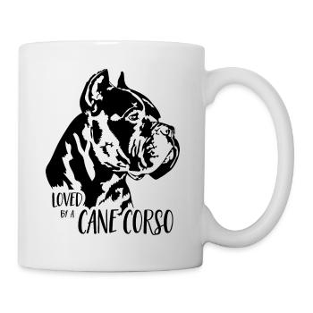 Aimé par un chien Cane Corso Dog Wilsigns - Mug blanc - blanc - Droite