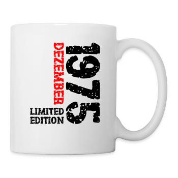 1975 Dezember Limited Edition 48. Geburtstag Deko - Tasse - Weiß - Rechts