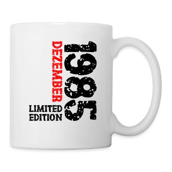 1985 Dezember Limited Edition 38. Geburtstag Deko - Tasse - Weiß - Rechts