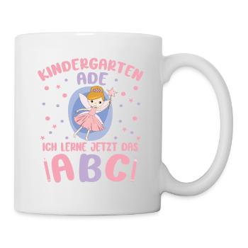 Bye Kindergarten Einhorn Kita Abgänger Mädchen - Tasse - Weiß - Rechts