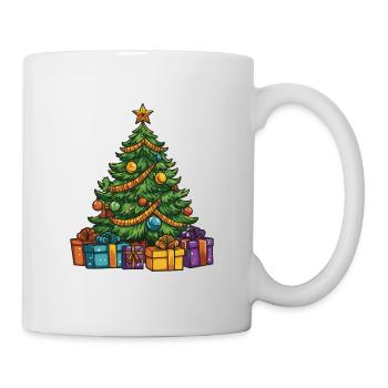 Tanne Weihnachten Weihnachtsbaum - Tasse - Weiß - Rechts