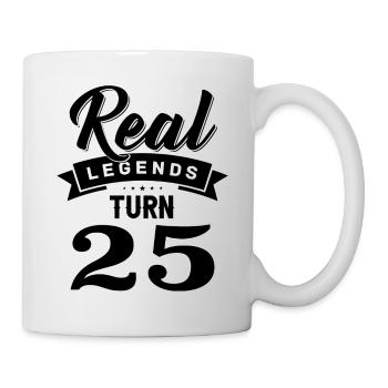 Real Legends Turn 25, 25 Birthday - Mug - white - Right