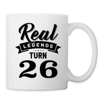 Real Legends Turn 26, 26 Birthday - Mug - white - Right