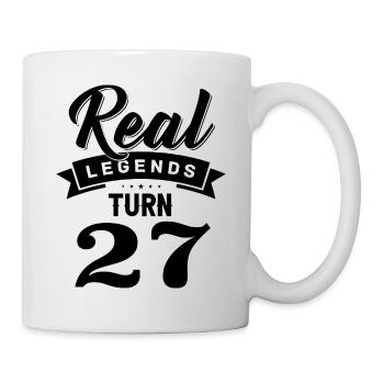 Real Legends Turn 27, 27 Birthday - Mug - white - Right