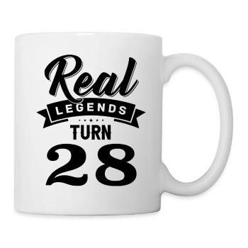 Real Legends fête ses 28 et 28 ans - Mug blanc - blanc - Droite