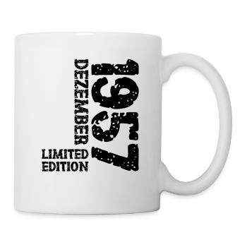 1957 Dezember Limited Edition 66. Geburtstag Deko - Tasse - Weiß - Rechts