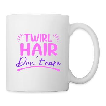 Bâton Twirling Twirl cheveux Don’t Care bâton cadeaux - Mug blanc - blanc - Droite