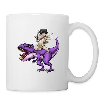 Cupid Armor T Rex Heart Valentinstag Cupid Rex - Tasse - Weiß - Rechts