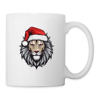 Lion Head Christmas Portrait - Mug - white - Right