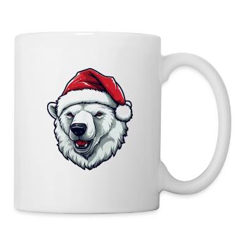 Tête d’ours polaire Portrait de Noël ours polaire - Mug blanc - blanc - Droite