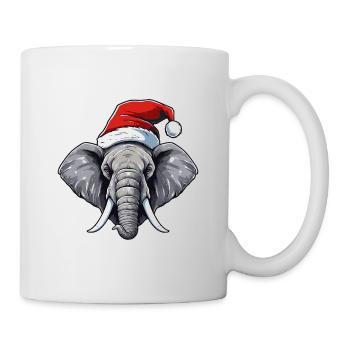 Elephant Head Christmas Portrait - Mug - white - Right