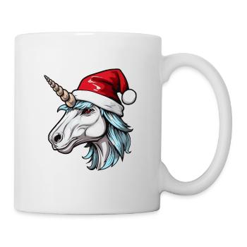 Unicorn Head Christmas Portrait - Mug - white - Right