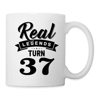 Real legends turn 37, 37 birthday - Mug - white - Right