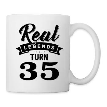 De vraies légendes ont 35 ans, 35 ans - Mug blanc - blanc - Droite